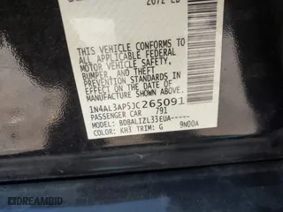 2018 Nissan Altima 2.5 SV with VIN 1N4AL3AP5JC265091, listed as a IAAI auction lot 41293465 with 102,343 mi miles. Bid and sale history available at carsss.com. Image 9.