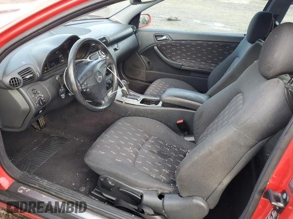 2003 Mercedes-Benz C 230 Kompressor with VIN WDBRN40J23A526300, listed as a Copart auction lot 43702855 with 124,676 mi miles and Salvage title. Bid and sale history available at DreamBid. Image 7.