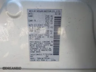 2018 Nissan Rogue S with VIN 5N1AT2MV0JC770594, listed as a IAAI auction lot 41768808 with 144,673 mi miles. Bid and sale history available at carsss.com. Image 9.