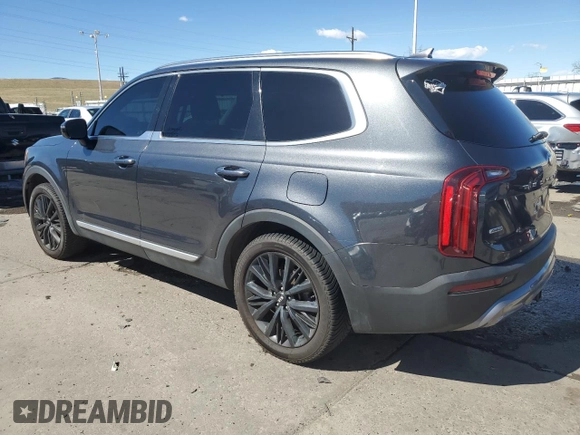 2021 Kia Telluride SX with VIN 5XYP5DHC7MG165582, listed as a Copart auction lot 50205325 with 47,999 mi miles and Salvage Title. Bid and sale history available at carsss.com. Image 2.