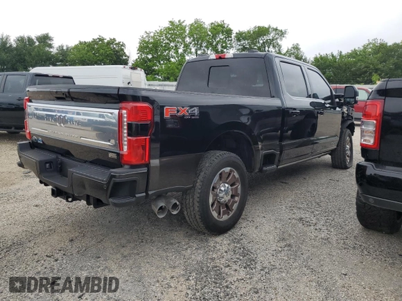 2024 Ford Super Duty F-250 SRW XL with VIN 1FT8W2BTXRED69906, listed as a Copart auction lot 55270455 with 7,381 mi miles and Salvage Title. Bid and sale history available at carsss.com. Image 3.