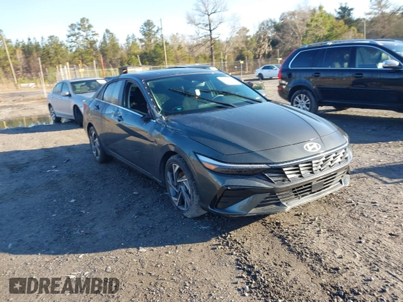 2024 Hyundai Elantra SEL with VIN KMHLS4DG2RU730905, listed as a IAAI auction lot 41747928 with 15,300 mi miles and . Bid and sale history available at DreamBid. Image 1.