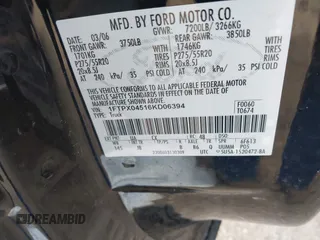 2006 Ford F-150 XLT с VIN 1FTPX04516KD06394, выставлен на аукционе IAAI как лот 41940916 с пробегом 169 274 миль миль и . История ставок и продаж доступна на DreamBid. Изображение 9.