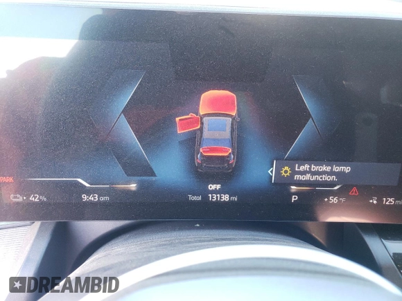 2024 BMW i5 eDrive40 with VIN WBY33FK03RCR92861, listed as a Copart auction lot 88443755 with 13,138 mi miles and Salvage title. Bid and sale history available at DreamBid. Image 9.