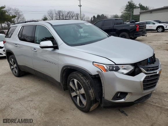 2021 Chevrolet Traverse LT Leather with VIN 1GNERHKW0MJ217454, listed as a Copart auction lot 43602785 with 96,733 mi miles and Salvage Title. Bid and sale history available at carsss.com. Image 4.