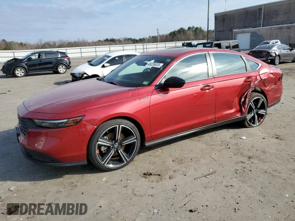 2024 Honda Accord Sport с VIN 1HGCY2F58RA076014, выставлен на аукционе Copart как лот 49226635 с пробегом 52 162 миль миль и Списание • Salvage title. История ставок и продаж доступна на DreamBid. Изображение 1.