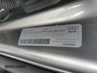 2004 Audi A8 L with VIN WAUML44E74N005627, listed as a Copart auction lot 84340834 with 139,575 mi miles and Clean Title. Bid and sale history available at carsss.com. Image 12.
