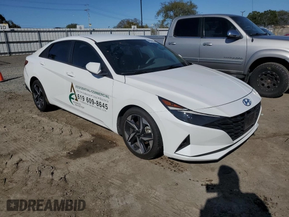 2023 Hyundai Elantra SEL with VIN 5NPLS4AG3PH097749, listed as a Copart auction lot 49649665 with 142,871 mi miles and Salvage Title. Bid and sale history available at DreamBid. Image 4.