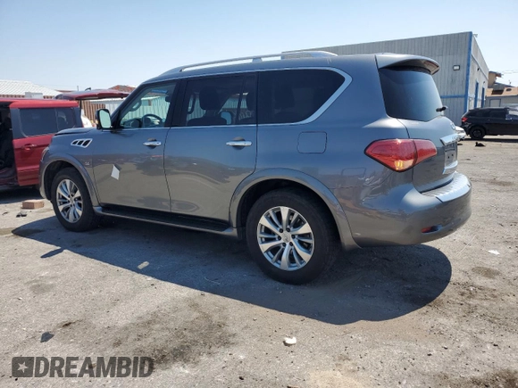 2017 Infiniti QX80 with VIN JN8AZ2NE4H9155253, listed as a Copart auction lot 61476684 with 116,579 mi miles and Salvage Title. Bid and sale history available at carsss.com. Image 2.