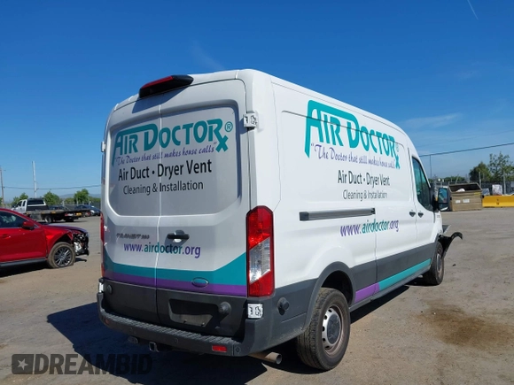 2023 Ford Transit Cargo with VIN 1FTBR1C89PKC07197, listed as a IAAI auction lot 42228682 with 39,306 mi miles and . Bid and sale history available at DreamBid. Image 4.