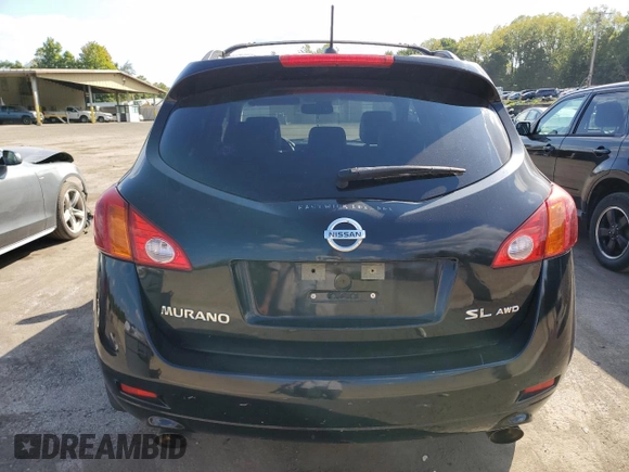 2009 Nissan Murano LE with VIN JN8AZ18W19W212073, listed as a Copart auction lot 71870004 with 135,845 mi miles and Clean Title. Bid and sale history available at carsss.com. Image 6.