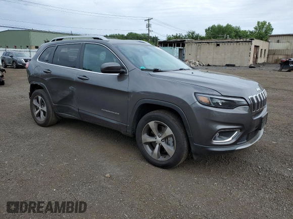 2020 Jeep Cherokee Limited with VIN 1C4PJMDXXLD575424, listed as a Copart auction lot 62106455 with 27,606 mi miles and Salvage title. Bid and sale history available at DreamBid. Image 4.