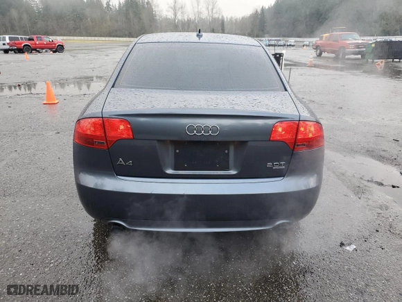 2007 Audi A4 2.0T with VIN WAUEF78E67A121551, listed as a Copart auction lot 49055325 with 106,464 mi miles and Salvage Title. Bid and sale history available at carsss.com. Image 6.