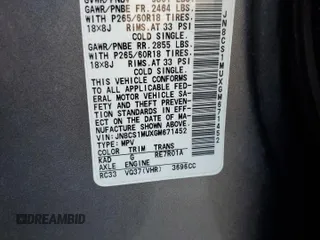 2016 Infiniti QX70 z VIN JN8CS1MUXGM671452, wystawiony jako Copart lot #43776495 z przebiegiem 192 412 mil mil oraz Szkoda całkowita • Salvage title. Historia ofert i sprzedaży dostępna na DreamBid. Obrazek 15.