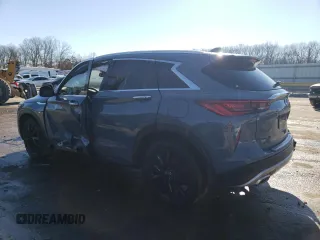 2022 Infiniti QX50 Essential with VIN 3PCAJ5CB7NF109589, listed as a Copart auction lot 41307804 with 15,593 mi miles and Salvage Title. Bid and sale history available at DreamBid. Image 2.