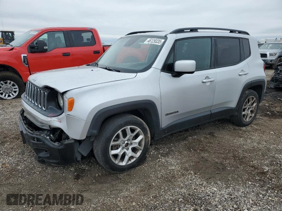 2017 Jeep Renegade Latitude with VIN ZACCJABB5HPF30386, listed as a Copart auction lot 46129335 with 169,868 mi miles and Salvage Title. Bid and sale history available at carsss.com. Image 1.