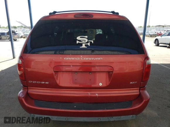 2005 Dodge Caravan SXT with VIN 2D4GP44L65R120861, listed as a Copart auction lot 57040565 with 244,971 mi miles and Salvage title. Bid and sale history available at DreamBid. Image 6.