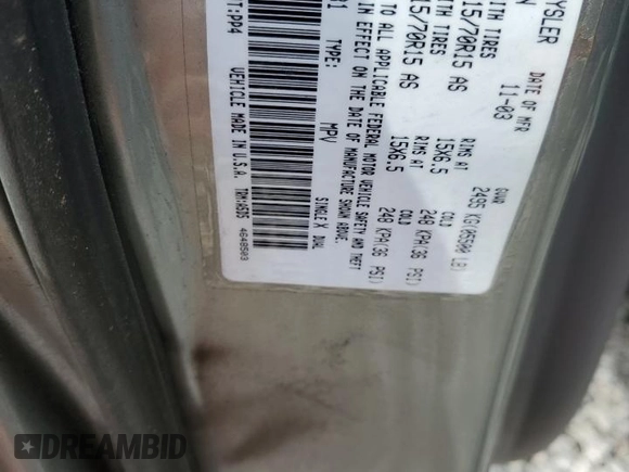2004 Dodge Caravan SE z VIN 1D4GP24R54B594631, wystawiony jako Copart lot #82485524 z przebiegiem 188 325 mil mil oraz Szkoda całkowita • Salvage title. Historia ofert i sprzedaży dostępna na DreamBid. Obrazek 12.