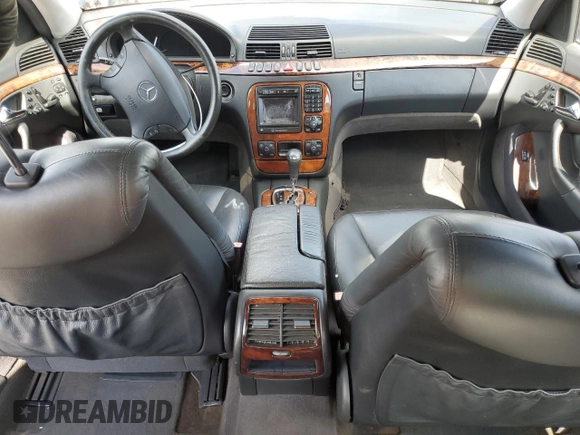 2002 Mercedes-Benz S 500 with VIN WDBNG75J92A289239, listed as a Copart auction lot 59052135 with Not provided miles and Salvage title. Bid and sale history available at DreamBid. Image 8.
