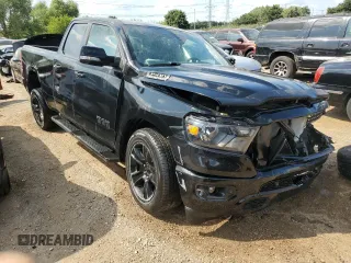 2021 Ram 1500 Big Horn with VIN 1C6SRFBT9MN669232, listed as a Copart auction lot 67047204 with 63,053 mi miles and Non Repairable. Bid and sale history available at carsss.com. Image 4.