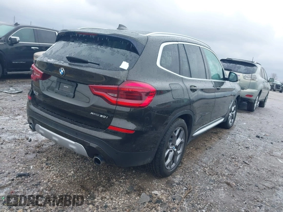 2020 BMW X3 xDrive30i with VIN 5UXTY5C09LLT34494, listed as a IAAI auction lot 41517237 with 60,052 mi miles and . Bid and sale history available at DreamBid. Image 4.