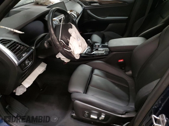 2021 BMW X3 xDrive30i with VIN 5UXTY5C01M9H92516, listed as a Copart auction lot 45997665 with Not Provided miles and Salvage Title. Bid and sale history available at DreamBid. Image 7.