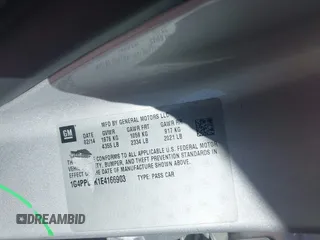2014 Buick Verano with VIN 1G4PP5SK1E4166903, listed as a IAAI auction lot 41704787 with 95,573 mi miles and . Bid and sale history available at DreamBid. Image 9.
