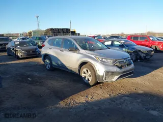 2020 Honda CR-V LX with VIN 2HKRW2H25LH654393, listed as a IAAI auction lot 41446463 with 46,495 mi miles. Bid and sale history available at carsss.com. Image 1.