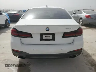 2021 BMW 5 Series 540i with VIN WBA53BJ02MWW89420, listed as a Copart auction lot 47662075 with 58,680 mi miles and Salvage Title. Bid and sale history available at DreamBid. Image 6.