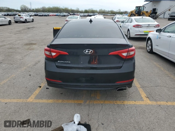 2017 Hyundai Sonata 2.4L with VIN 5NPE24AF6HH488766, listed as a Copart auction lot 55162855 with 134,099 mi miles and Clean Title. Bid and sale history available at DreamBid. Image 6.