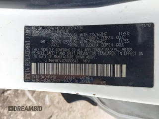 2013 Toyota RAV4 XLE with VIN JTMRFREV4D5000543, listed as a IAAI auction lot 42703469 with 231,337 mi miles and . Bid and sale history available at DreamBid. Image 9.