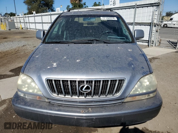 2001 Lexus RX 300 with VIN JTJGF10U110084110, listed as a Copart auction lot 77152374 with 268,127 mi miles and Clean Title. Bid and sale history available at carsss.com. Image 5.