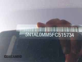 2015 Infiniti QX60 с VIN 5N1AL0MM5FC515734, выставлен на аукционе IAAI как лот 42341401 с пробегом 170 819 миль миль и . История ставок и продаж доступна на DreamBid. Изображение 9.