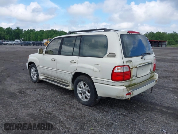 2001 Lexus LX 470 z VIN JTJHT00W613506010, wystawiony jako IAAI lot #42277268 z przebiegiem 186 671 mil mil oraz . Historia ofert i sprzedaży dostępna na DreamBid. Obrazek 3.