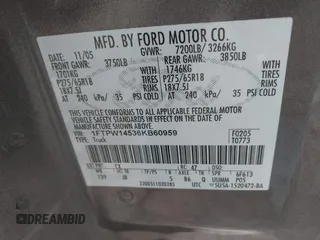 2006 Ford F-150 XLT с VIN 1FTPW14536KB60959, выставлен на аукционе IAAI как лот 42785824 с пробегом Не указан миль и . История ставок и продаж доступна на DreamBid. Изображение 9.
