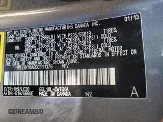 2013 Lexus RX 350 с VIN 2T2ZK1BA0DC111376, выставлен на аукционе Copart как лот 63836945 с пробегом 83 757 миль миль и Списание • Salvage title. История ставок и продаж доступна на DreamBid. Изображение 14.