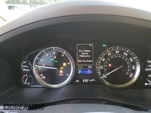 2017 Lexus LX with VIN JTJHY7AXXH4233059, listed as a Copart auction lot 36960094 with 69,214 mi miles and Salvage Title. Bid and sale history available at carsss.com. Image 9.