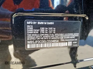 2020 BMW M5 Competition z VIN WBSJF0C00LCD24854, wystawiony jako Copart lot #47097375 z przebiegiem 32 610 mil mil oraz Szkoda całkowita • Salvage title. Historia ofert i sprzedaży dostępna na DreamBid. Obrazek 12.