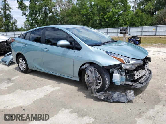 2020 Toyota Prius L Eco with VIN JTDKARFU5L3110386, listed as a Copart auction lot 54043065 with 75,579 mi miles and Salvage Title. Bid and sale history available at DreamBid. Image 4.