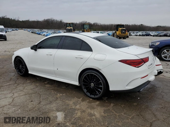 2020 Mercedes-Benz CLA 250 with VIN WDD5J4GB0LN035801, listed as a Copart auction lot 44207555 with 78,857 mi miles and Salvage Title. Bid and sale history available at DreamBid. Image 2.