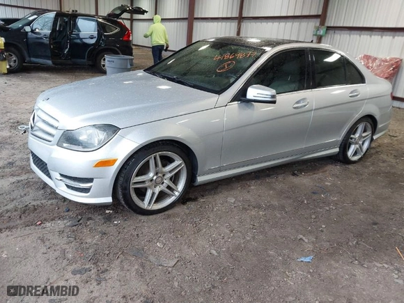 2013 Mercedes-Benz C-Class C 250 Sport with VIN WDDGF4HBXDA853750, listed as a IAAI auction lot 41869877 with NaN miles. Bid and sale history available at carsss.com. Image 2.