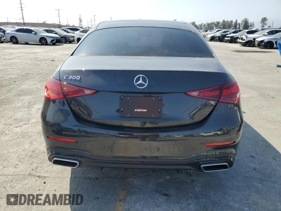 2023 Mercedes-Benz C 300 with VIN W1KAF4GB2PR106270, listed as a Copart auction lot 59403885 with 17,554 mi miles and Salvage title. Bid and sale history available at DreamBid. Image 6.