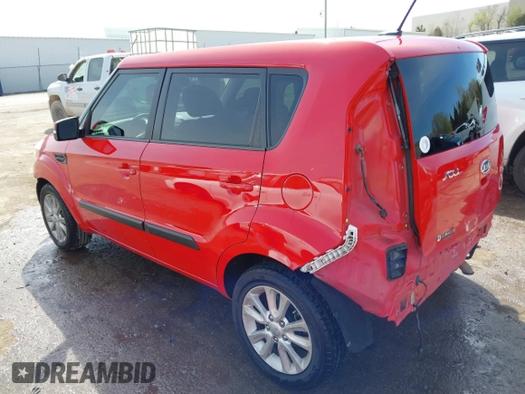 2012 Kia Soul + with VIN KNDJT2A63C7400592, listed as a IAAI auction lot 41836900 with 103,535 mi miles. Bid and sale history available at carsss.com. Image 3.