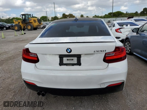 2015 BMW 2 Series 228i with VIN WBA1F5C52FV256611, listed as a Copart auction lot 49412993 with 0 mi miles. Bid and sale history available at carsss.com. Image 6.