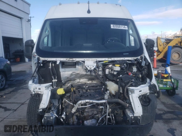 2023 Ram ProMaster Cargo with VIN 3C6MRVJGXPE501020, listed as a Copart auction lot 82050114 with 22,623 mi miles and Salvage Title. Bid and sale history available at DreamBid. Image 5.