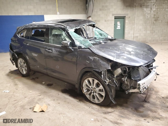 2023 Toyota Highlander L with VIN 5TDKDRBHXPS527572, listed as a Copart auction lot 49588745 with 0 mi miles and Salvage Title. Bid and sale history available at carsss.com. Image 4.