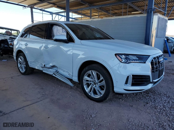 2023 Audi Q7 Premium Plus with VIN WA1LXBF79PD015280, listed as a Copart auction lot 43977925 with 13,027 mi miles and Salvage Title. Bid and sale history available at carsss.com. Image 4.