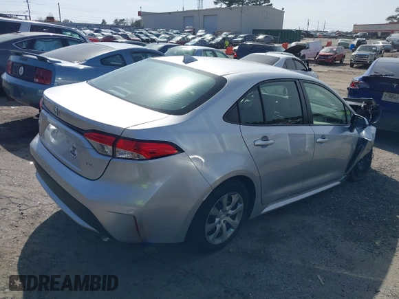 2020 Toyota Corolla LE with VIN JTDEPRAE1LJ005304, listed as a IAAI auction lot 41752750 with 51,929 mi miles. Bid and sale history available at carsss.com. Image 4.