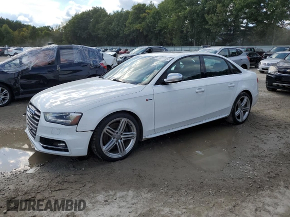 2015 Audi S4 Prestige with VIN WAUKGAFLXFA053851, listed as a Copart auction lot 73318364 with 141,847 mi miles and Salvage Title. Bid and sale history available at carsss.com. Image 1.