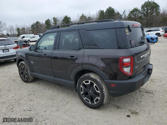 2021 Ford Bronco Sport Outer Banks with VIN 3FMCR9C66MRB08292, listed as a Copart auction lot 48526945 with 56,889 mi miles and Salvage Title. Bid and sale history available at carsss.com. Image 2.
